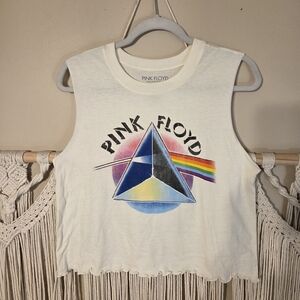 Pink Floyd Cream Tee with Black and Blue Graphic